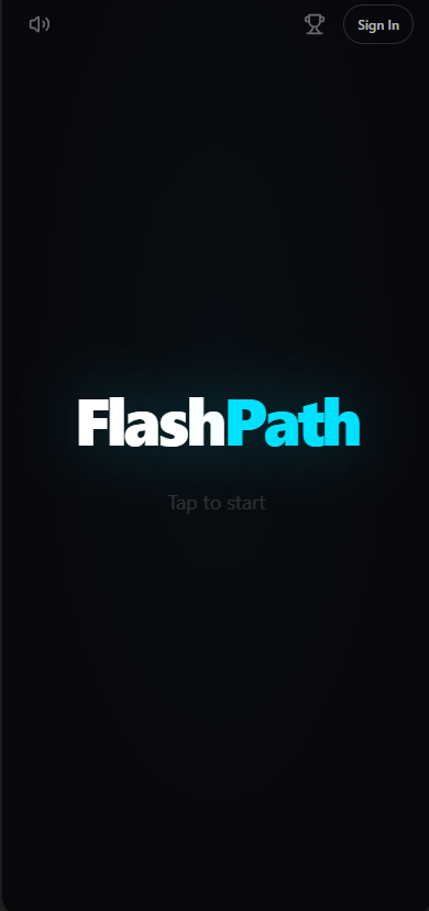 FlashPath — Title screen