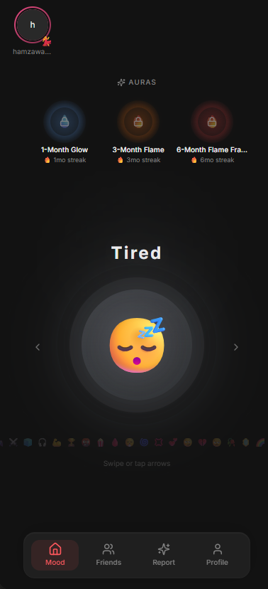 Moodly — Mood picker screen