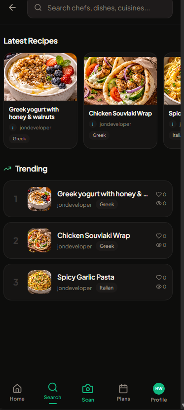 Recipix — Search and trending recipes